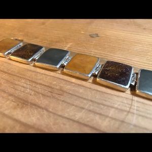 Peyote Bird Petrified Wood Bracelet